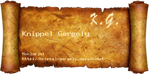 Knippel Gergely névjegykártya